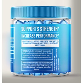 Nutravia Creatine Gummies with 5g Creatine Monohydrate for Men and Women - Strength, Endurance, Muscle - Micronized Clean HCL Balanced Instantized Creatina Gummy Monohidratada en Polvo USA Made (90 Gummies)