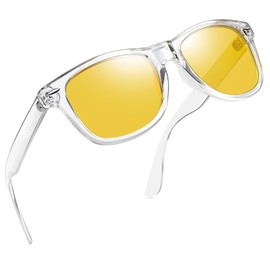 Joopin Sunglasses Men's Polarised Retro Rectangular and Classic Sunglasses Women Large UV400, A13-mode night vision, not polarised