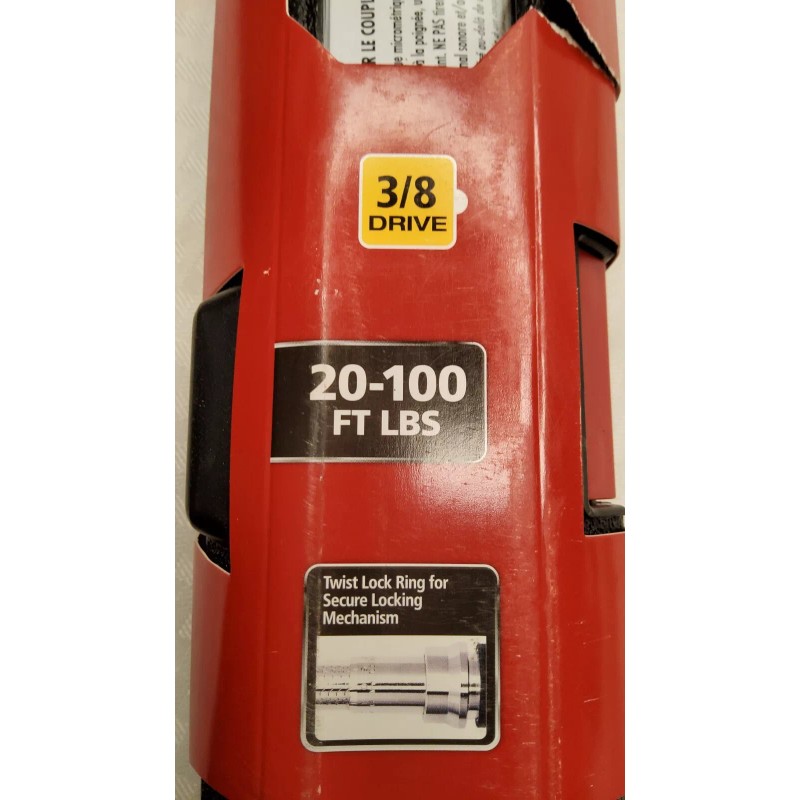 Husky 3/8 Drive Torque Wrench 20 -100 Pounds New In