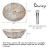 Davivy 16'' X 13'' Nordic Marbling Oval Vessel Sink with