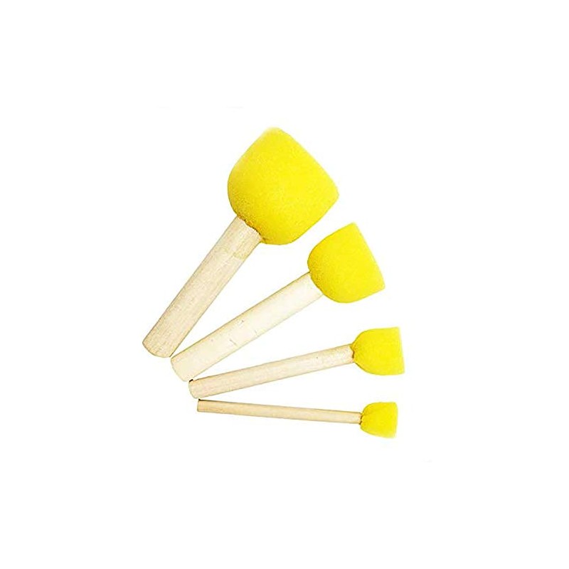 Tuperoymse 60 Pieces of Round Paint Foam Sponge Brush Set