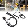 G Shape Earpiece PU Cable Walkie Talkie Earpiece with Mic
