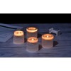 AMOYSTONE Selenite Tealight Holders Natural Crystal Candle Holders Decorative Tealight