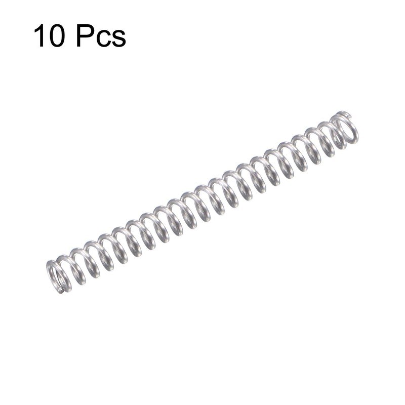 sourcing map Compression Spring,304 Stainless Steel,2mm OD,0.3mm Wire Size,9mm Compressed