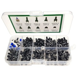 Push Button Kit - 10 Types, 180 Pieces - for Arduino, ESP32, ESP8266, Raspberry Pi by DIYables