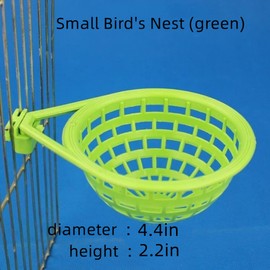FKUMLUN 3pcs Plastic Canary Nest-Bird Nest Plastic Hollow Hanging Cage Eggs Hatching Tool Bird Breeding Hut Nest Pan(Green)
