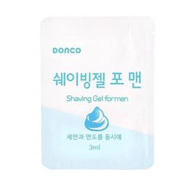 Dorco Disposable Moisturizing Shaving Gel 3ml x 100 / 도루코 일회용 모이스처라이징 쉐이빙젤 3ml x100