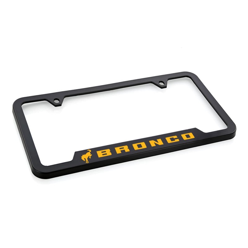 Ford Bronco UV Printed License Plate Frame - Orange