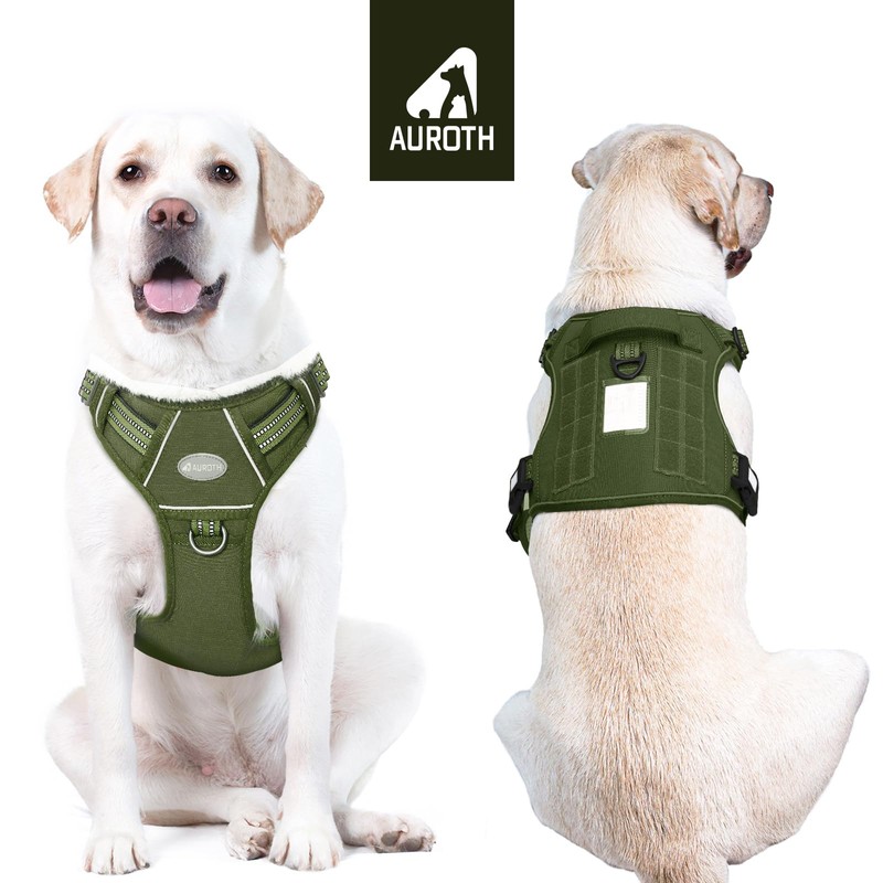 AUROTH Tactical Dog Harness for Large Dogs No Pull Adjustable