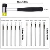 10 Pcs Leather Hole Punch Set, 0.5mm-3.5mm Leather Punch Tool,