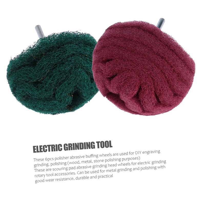ULTECHNOVO 6pcs Abrasive Polishing Wheel for Rotary Tools Buffing Pads