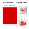 Tintnut Red Heat Transfer Vinyl,6 Sheets 12" x 10" HTV