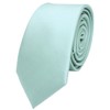TigerTie Slim Satin Tie in Solid Colour in Various Colours