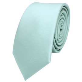 TigerTie Slim Satin Tie in Solid Colour in Various Colours -