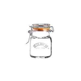 Kilner Square Clip Top Spice Jar, 70ml, Transparent 01651 (0025.460)
