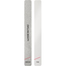 ZWILLING Sandblatt Nail Files (Coarse and Fine-Grained File Surface, Gentle Nail Care, Nail Studio Quality), Premium, Pack of 2, White, 160 mm