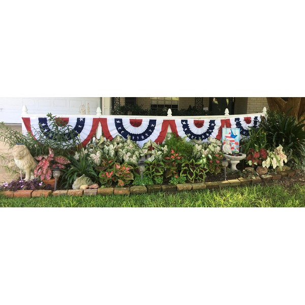 4th of July Nylon Pleated Fans by Old Glory Bunting.