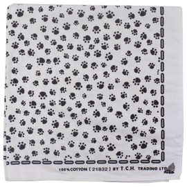 fashionchimp Bandana, 100% Cotton, Premium Quality, Nicki Neckerchief for Men and Women, 50 x 50 cm, Paws