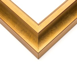 12x16 Shadow Box Gold Leaf Beveled Display Frame | Solid Wood | 1.75 Inch Deep | 1.75 Inch Moulding Width | Includes Shatter Resistant Acrylic Plexiglass, White Foam Board Backing and Hanging Hardware