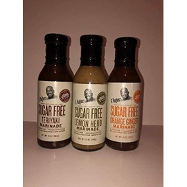 G Hughes Sugar Free Assorted Marinades (1) Lemon Herb 12oz bottle (1) Teriyaki 12oz bottle and (1) Orange Ginger 12oz bottle - PACK OF 2