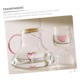 Mikinona Large Capacity Lidded Cold Water Pitcher Transparent Glass Jug for Juices Beverages and Tea Easy to Clean for Home Office and Parties