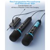 Wireless Microphone, One-Touch Mute & Dynamic RGB Lighting, Professional-Grade Dual