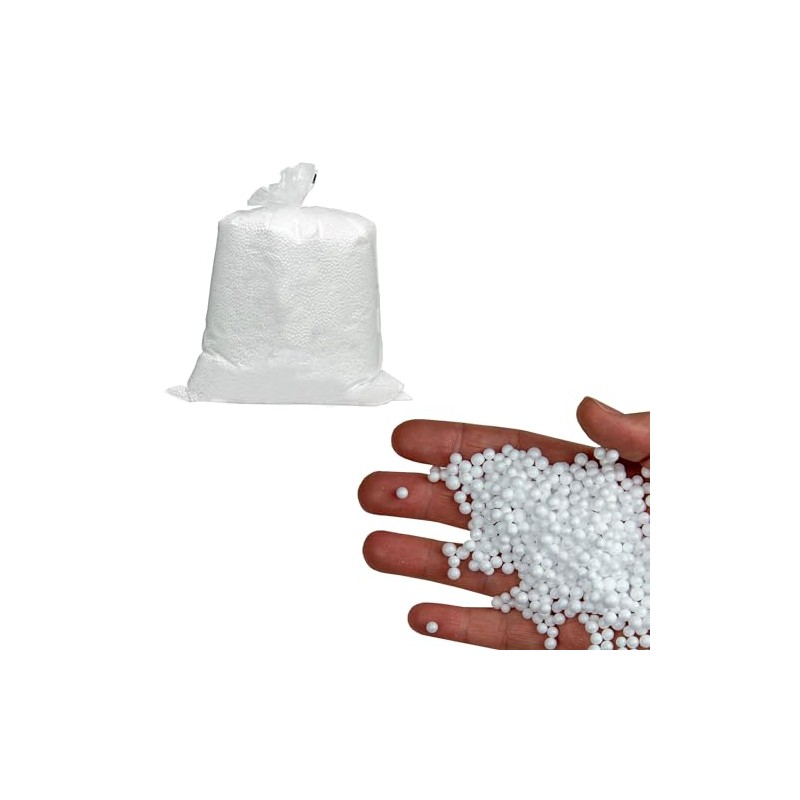 White 1.5 Cubic Booster Bean Bag Small Polystyrene Bead Cavity