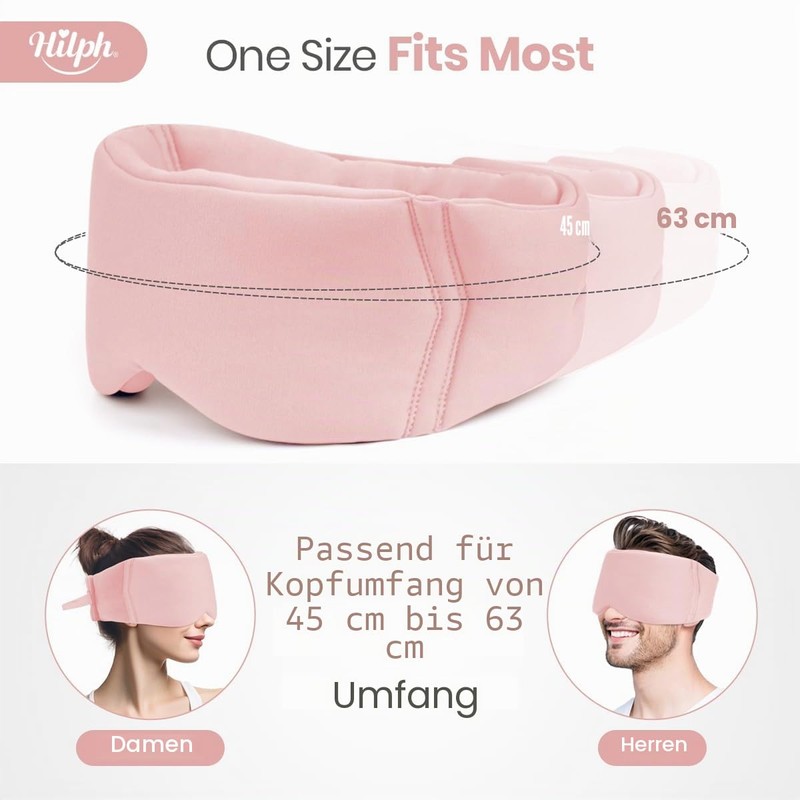 Hilph Eye Mask, Sleeping Mask, Blackout with Closure, Sleeping Mask
