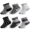 Calcetines Antideslizantes para Niños Pequeños, 6 pares Calcetines de Bebé