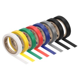 PATIKIL 26Ft Grip Finishing Tape, 8 Pack PVC Racquet Finishing Tapes Racket Accessories Sticky Seal for Tennis Badminton, 7 Colors