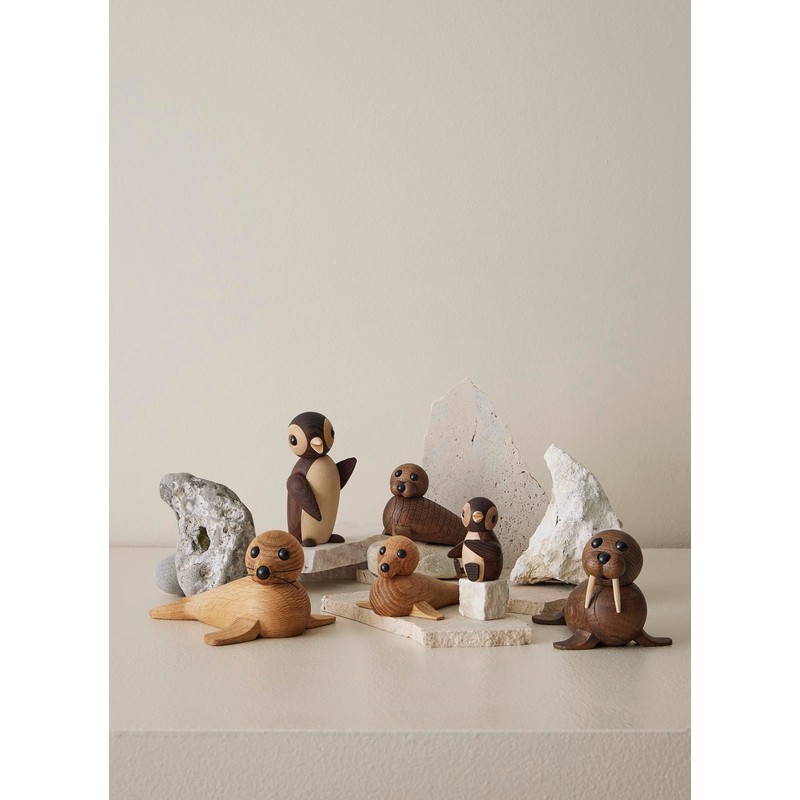 Spring Copenhagen Handmade Wooden Penguin Toy - Snow | Unique