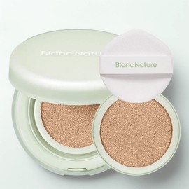 Blanc Nature Sebum Zero Air Fit Cushion 15g + Refill + Puff Set, 23N Ginger, 1 piece / 블랑네이처 피지 제로 에어핏 쿠션 15g + 리필 + 퍼프 세트, 23N 진저, 1개