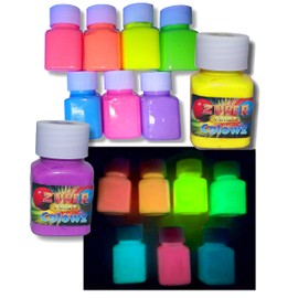 Cglowz Day Neon UV Reactive Fluorescent Glow in The Dark Paint - 30ml (RED)