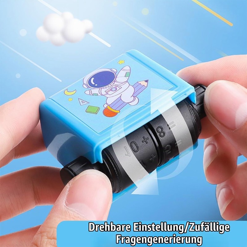 DWFEYOI Maths Stamp Roller, Pack of 4 Roller Digital Teaching
