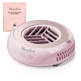 MelodySusie PocketSized Nail Dust Collector with Lightweight Design,HProA 6000RPM Ultra-Small Nail Vacuum Fan with 3 Suction Modes and 30 Disposable Filter Papers for Beginner & Daily Nail Care,Pink
