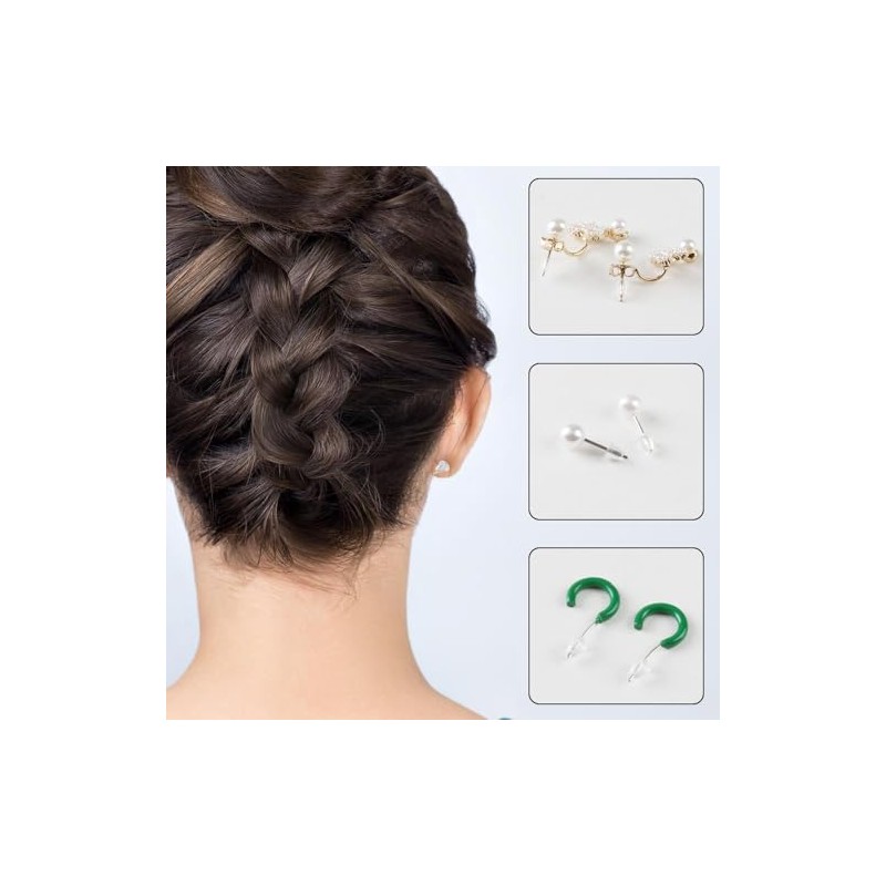 KAKULO Earring Backs 1200 PCS Clear Ear Back Pads for