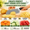 FATUXZ Stainless Steel Crinkle Cutter, Wavy Potato Slicer Wave Chopper