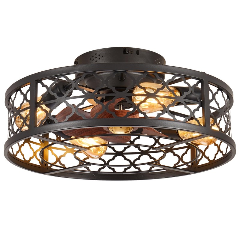 MeZeYo Farmhouse Ceiling Fans with Lights Remote Control,6 Speed Reversible