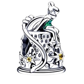 Lkwidi Charm Family Heart Animal Charm Pendant 925 Sterling Silver Charm Bead Pendant for European Bracelets and Necklaces, Silver, Cubic Zirconia