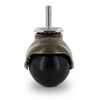 1-1/2" Diameter Antique Brass Swivel Hooded PVC Ball Caster 5/16-18