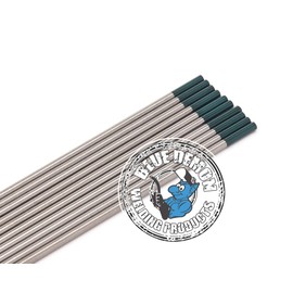 Blue Demon Welding Tungsten Electrodes, Pure Tungsten, GREEN, EWP, 1/4 in x 7 in x 5 pc pack TEP-14-5T