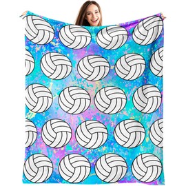 Volleyball Blanket Gifts for Teen Girls Ultra Soft Volleyball Flannel Throw Blanket Volleyball Accessories Gifts for Volleyball Team Volleyball Lovers Decorations Stuff 80"x60"
