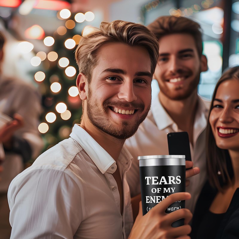 Tears Of My Enemies Tumbler - Funny Gifts for Men