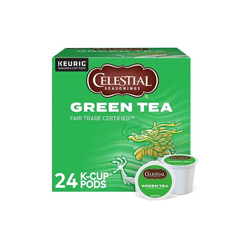 Celestial Seasonings Green Tea, Single-Serve Keurig K-Cup Pods, 72 Count