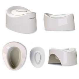 BABYLON Children's Potty with Lid, Mini, Non-Slip Children's Toilets, Children's Toilet, Night Pot for Children, Potty Girls, Anatomisсh Children's Potty Boys, Potty for Children, Grey