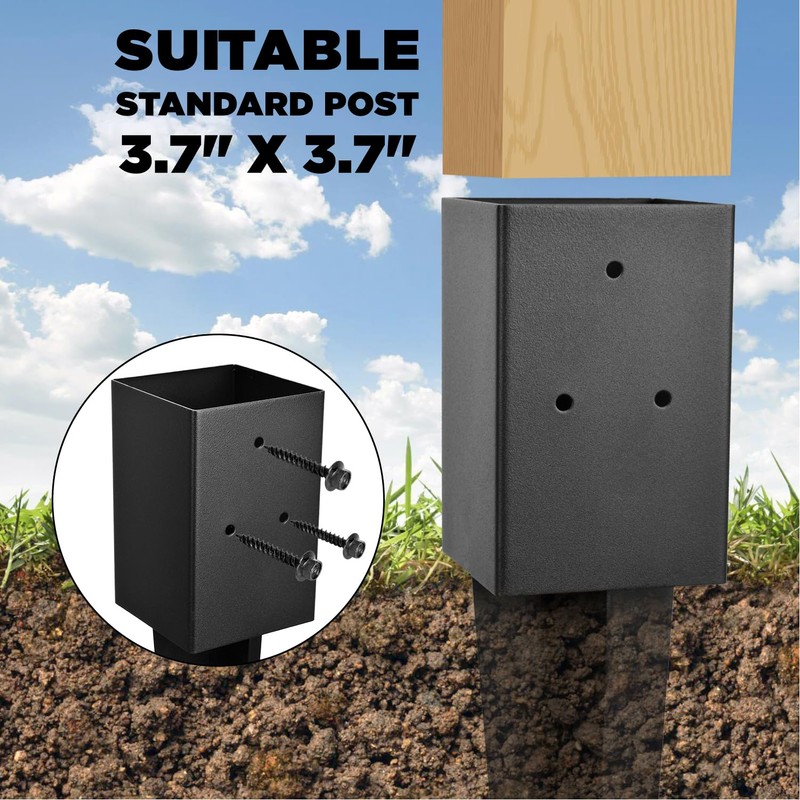 Heavy Duty Metal Fence Post Anchor Ground Spike 31.5''x4''x4'' for