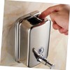 WOONEKY Hand Press Liquid Soap Dispenser Refillable Wall-Mounted Stainless Steel