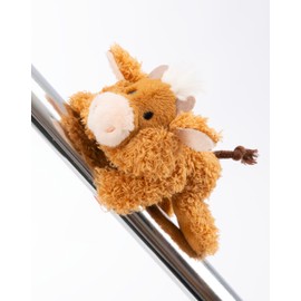 MagNICI McMooray Highland Cow 12 cm Brown - Cuddly Toy with Magnet - Magnetic Toy for Fridge, Blackboard, Metal & Much More