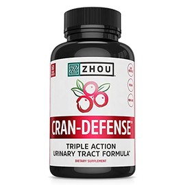 Zhou Nutrition Cran Defense with Cranberry Concentrate Urinary Tract Formula, Multi, 60 Count