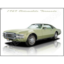 1969 Oldsmobile Toronado New Metal Sign: Fully Restored